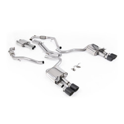 Milltek Cat-back exhaust resonated quad carbon tips for Audi S5 3.0 V6 Turbo Coupe (B9) 2017+