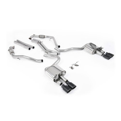 Milltek Cat-back exhaust (louder) for Audi S5 3.0 V6 Turbo Sportback (B9) (Sport Diff, LHD) 2019+ - Cerakote black tips