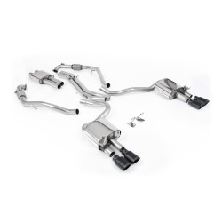 Milltek Cat-back exhaust resonated quad Cerakote black tips for Audi S5 3.0 V6 Turbo Sportback (B9) 2017+