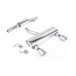 Milltek Cat-back exhaust (quieter) for Audi TT 3.2 V6 quattro Coupe/Roadster (non-GPF) 2003-2006 - Brushed titanium tips