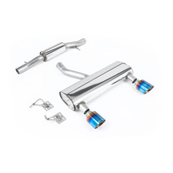Milltek Cat-back exhaust (quieter) for Audi TT 3.2 V6 quattro Coupe/Roadster (non-GPF) 2003-2006 - Burnt/blue titanium tips