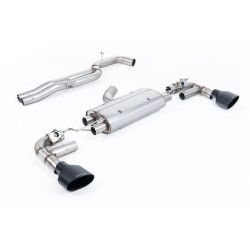 Milltek GPF-back exhaust (loudest) for Audi TT Mk3 TTRS 2.5TFSI Quattro (GPF) 2019+ - Cerakote black tips