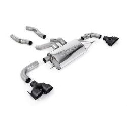 Milltek Axle-back exhaust for BMW M240i Coupe (non-GPF) 2022+ - Cerakote black tips