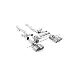 Milltek Axle-back exhaust for BMW M4 (G82) S58 3.0 Turbo (GPF) 2020+ - Brushed titanium tips