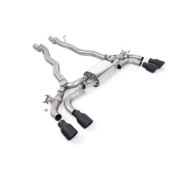 Milltek GPF-back exhaust for BMW M5 (F90) 4.4l Twin Turbo (GPF) 2020-2021 - Quad Cerakote black tips