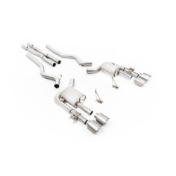 Milltek Cat-back valved for Ford Mustang Shelby GT500 V8 Supercharged S550 (non-GPF) 2020-2023 - Brushed titanium tips