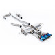 Milltek Cat-back exhaust part-resonated for Acura Integra Type S Turbo 320hp (DE5) (non-GPF) 2023+ - Burnt/blue titanium tips