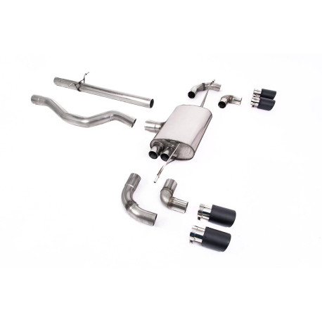 Изпускателни системи Milltek Milltek GPF-back exhaust (louder) for Land Rover Defender 110 2.0 I4 P300 & P400e (non-GPF) 2020+ - Carbon tips | race-shop.bg