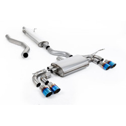 Milltek GPF-back exhaust for Land Rover Defender 130 2.0 I4 P300 & P400e (non-GPF) 2023+ - Quad burnt titanium tips