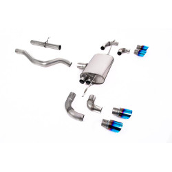 Milltek GPF-back exhaust (louder) for Land Rover Defender 90 2.0 I4 P300 & P400e (non-GPF) 2020+ - Quad burnt titanium tips