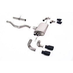 Milltek GPF-back exhaust (louder) for Land Rover Defender 90 2.0 I4 P300 & P400e (non-GPF) 2020+ - Quad Cerakote black tips