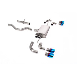 Milltek GPF-back exhaust (louder) for Land Rover Defender 90 3.0 I6 P400 (non-GPF) 2020+ - Quad burnt titanium tips