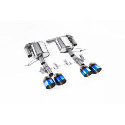 Milltek Rear silencers valved for Range Rover Sport SVR 5.0 V8 Supercharged (non-GPF) 2018-2022 - Burnt/blue titanium tips