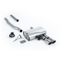 Milltek GPF-back exhaust valved for Mini Cooper S 2.0 Turbo (F56) (GPF) 2019-2020 - Twin polished tips