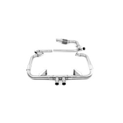 Milltek Full system with sports cat for Porsche Cayman 718 GTS 2.5T (non-GPF) 2016-2020 - Dual titanium tips