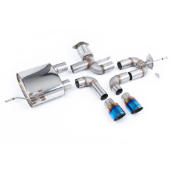 Milltek Cat-back exhaust valved for Alpine A110 A110S 1.8TCe (non-GPF) 2019+ - Burnt/blue titanium tips