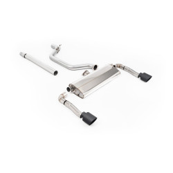 Milltek GPF-back exhaust for Seat Leon Cupra Leon 2.0TSI 245ps (GPF) 2022+ - Cerakote black tips