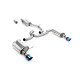 Milltek Cat-back exhaust (quieter) for Volkswagen Golf Mk7 1.8TSI Alltrack 4Motion (non-GPF) 2016-2021 - Burnt titanium tips