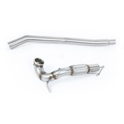 Milltek V2 Large-bore downpipe with de-cat for Volkswagen Golf Mk7.5 R 310PS (non-GPF, 80mm, 80mm Race Systems, OE) 2017-2021
