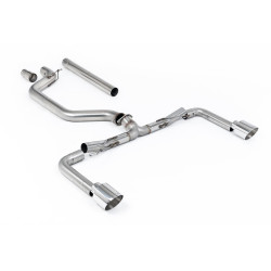 Milltek Cat-back exhaust (loudest) for Volkswagen Golf Mk8 GTi (non-GPF, , 80mm OPF/GPF) 2021-2024 - Polished tips