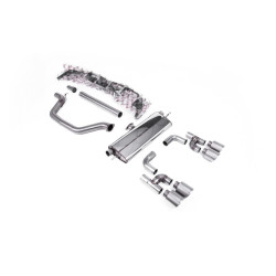 Milltek GPF-back exhaust titanium tips for Volkswagen Golf Mk8 GTi (GPF) 2020-2024