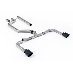 Milltek GPF-back exhaust (loudest) for Volkswagen Golf Mk8 GTi Clubsport (GPF) 2021-2024 - Cerakote tips