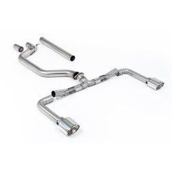 Milltek GPF-back exhaust (loudest) polished tips for Volkswagen Golf Mk8 GTi Clubsport (GPF, 300ps, Oval Tips) 2021-2024