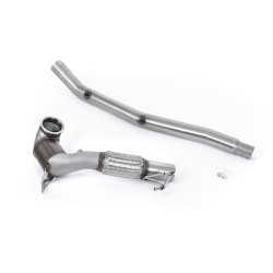 Milltek Large-bore downpipe with sports cat for Volkswagen Golf Mk8 R 2.0 TSI 320PS (non-GPF, HJS cat, for OE system) 2022-2024