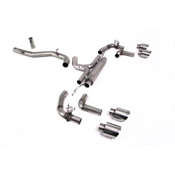 Milltek Cat-back exhaust (loudest) for Volkswagen Golf Mk8 R 2.0 TSI 320PS (non-GPF) 2022-2024 - Polished tips