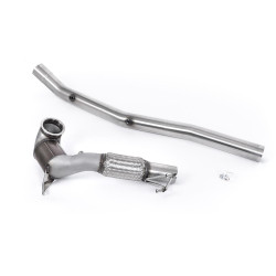 Milltek Large-bore downpipe with sports cat for Volkswagen Golf Mk8.5 R (non-GPF, HJS cat, for Milltek system) 2025+