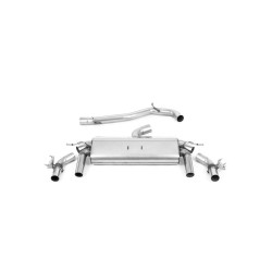 Milltek Cat-back exhaust (louder) for Volkswagen T-Roc R 2.0TSI 300ps 2022+ - Quad Cerakote black tips