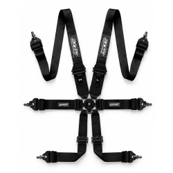 FIA 6 точкови спортни предпазни колани RACES EVO за HANS 2"/3" (50/76мм), черен