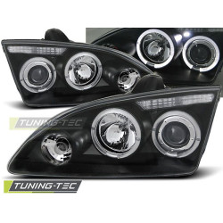 ФАРОВЕ FORD FOCUS II 09.04-01.08 АНГЕЛСКИ ОЧИ ЧЕРНИ