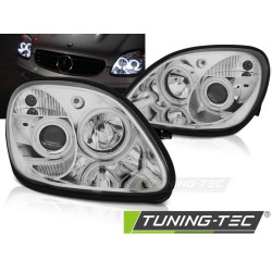 TUNING-TEC фарове (Ангелски очи) за MERCEDES R170 SLK 04.96-04 (H1), хром