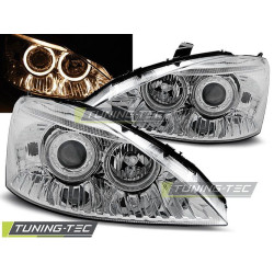 ФАРОВЕ FORD FOCUS 10.98-10.01 АНГЕЛСКИ ОЧИ ХРОМ