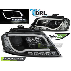 ФАРОВЕ TUBE LIGHT DRL ЧЕРНИ за AUDI A3 8P 08-12