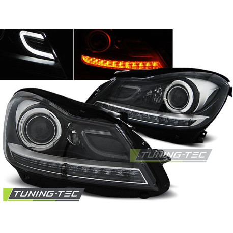 Осветление TUNING-TEC фарове за MERCEDES W204 11 (H7), черен | race-shop.bg