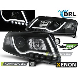 КСЕНОН ФАРОВЕ TUBE LIGHT DRL ЧЕРНИ за AUDI A6 C6 04-08