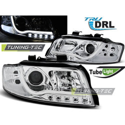 TUNING-TEC фарове (Tube Light, DRL) за AUDI A4 10.00-10.04 (H1), хром