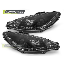 TUNING-TEC фарове (DRL) за PEUGEOT 206 10.98-02 (H1), черен