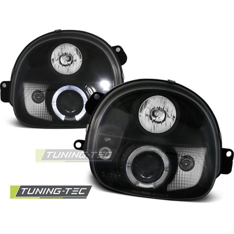 Осветление TUNING-TEC фарове (Ангелски очи) за RENAULT TWINGO 03.93-09.98 (H1), черен | race-shop.bg