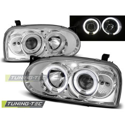 TUNING-TEC фарове (Ангелски очи) за VW GOLF 3 09.91-08.97 (H1), хром, V1