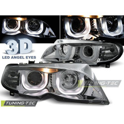 ФАРОВЕ АНГЕЛСКИ ОЧИ 3D ХРОМ за BMW E46 09.01-03.05 S/T