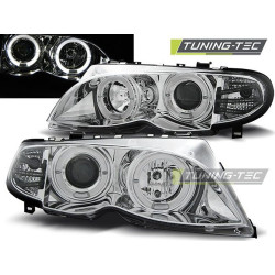 TUNING-TEC фарове (Ангелски очи) за BMW E46 09.01-03.05 (LIMOUSINE, TOURING, H7/H1), хром