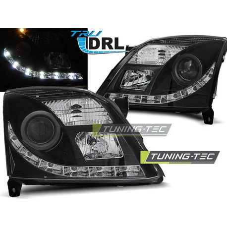 Осветление TUNING-TEC фарове (True DRL) за OPEL VECTRA C 04.02-08.05 (H7/H1), черен | race-shop.bg