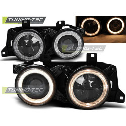 TUNING-TEC фарове (Ангелски очи) за BMW E32/E34 (H1), черен