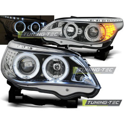 ФАРОВЕ АНГЕЛСКИ ОЧИ ХРОМ LED INDICATOR за BMW E60/E61 03-07