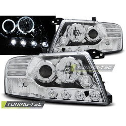 ФАРОВЕ MITSUBISHI PAJERO V60 00-06 АНГЕЛСКИ ОЧИ ХРОМ