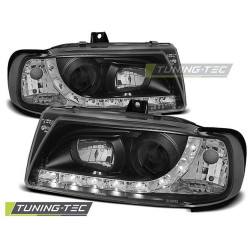 TUNING-TEC фарове (DRL) за SEAT IBIZA/CORDOBA/POLO VARIANT, SEDAN 10.93-08.99 (H1), черен, V1