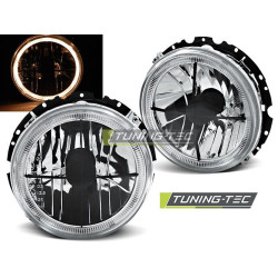 TUNING-TEC фарове (Ангелски очи) за VW GOLF 1 05.74-07.83 (H4), хром, V2